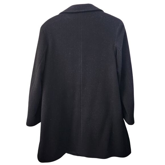 CINZIA ROCCA Cashmere Wool Blend Coat 8 Black Classic Quiet Luxury Office Fall - Picture 2 of 10